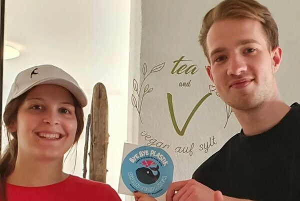 Bye Bye Plastic sticker on bottle